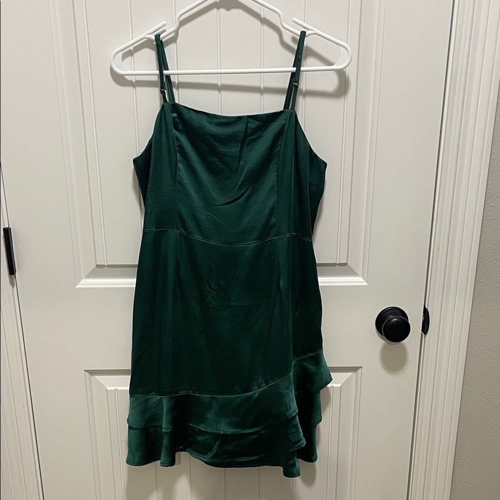 Lulus Green Satin Dress